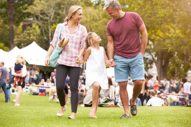 Familie im Freien