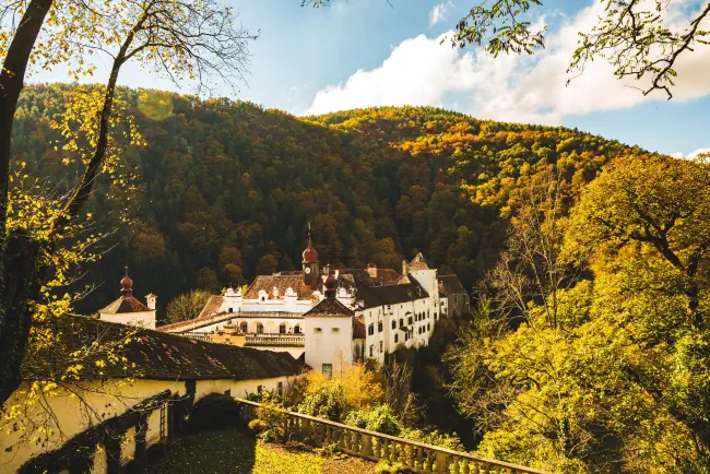 Stubenberg am See in der Nähe von Hartberg. Schloss Herberstein.
